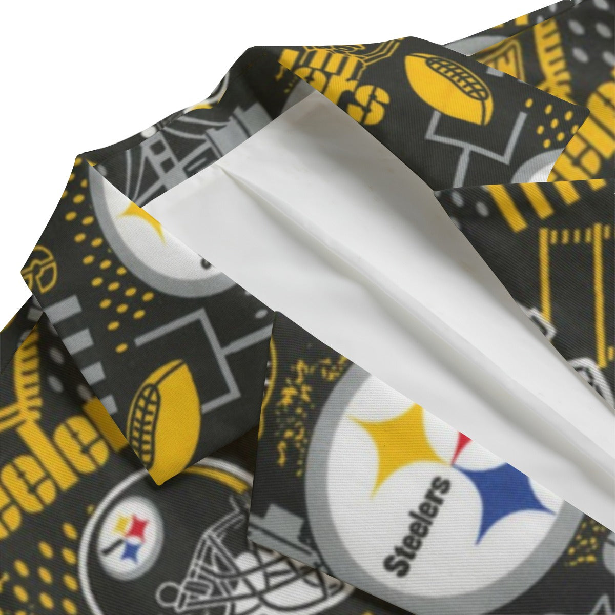 Pittsburgh Football Blazer Men Black Yellow Game Day Jacket streetwear fashion product image 5