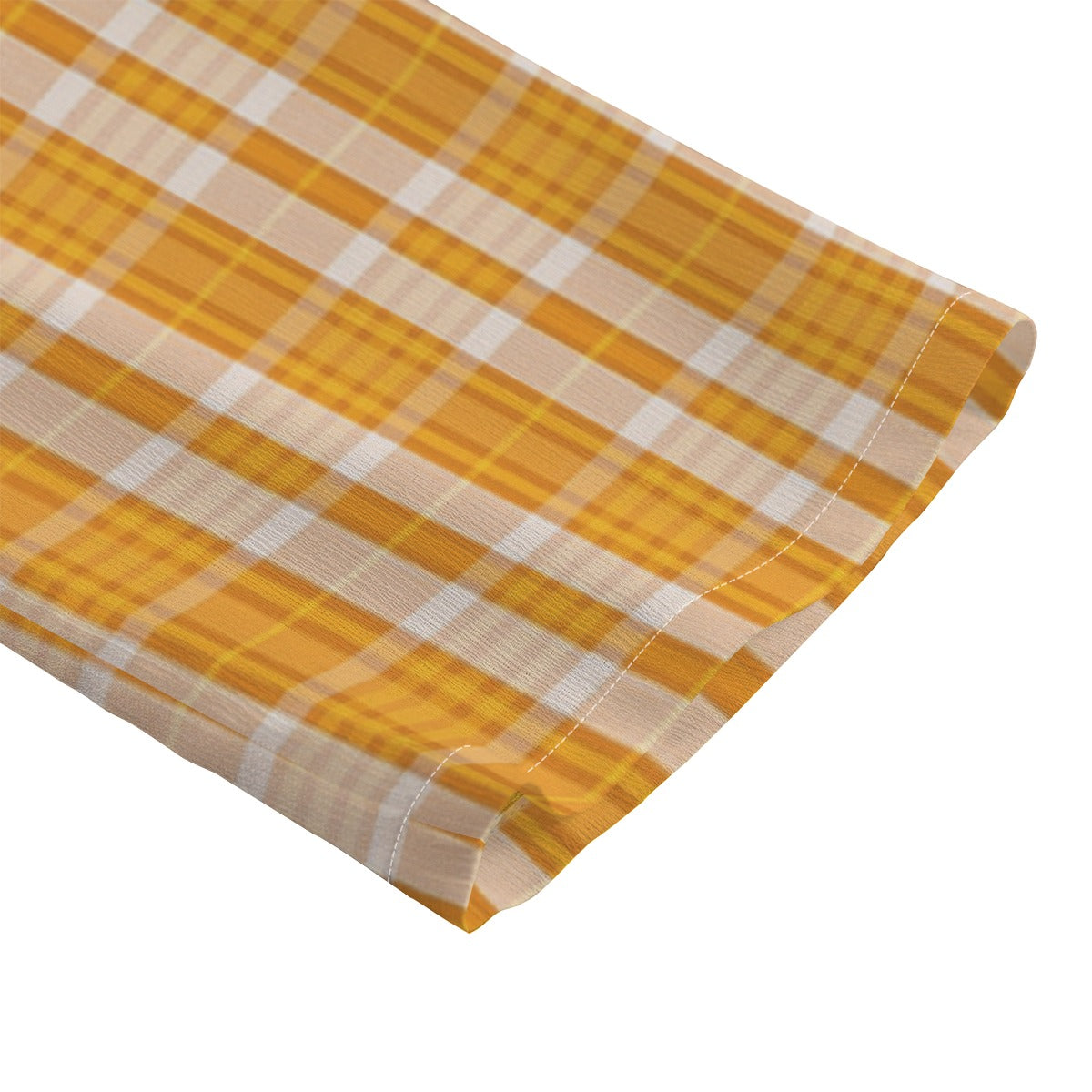 Tennessee Volunteers Orange White Plaid Womens Chiffon Shirt With Elbow Sleeve 1 orange white plaid women fashion apparel