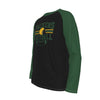 Black Packers Football Green and Gold Raglan Long Sleeve Shirt – Classic Game Day Fan Tee