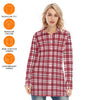 White Smoke Alabama State Tartan Plaid Women Long Shirt – Southern College Style Button Up