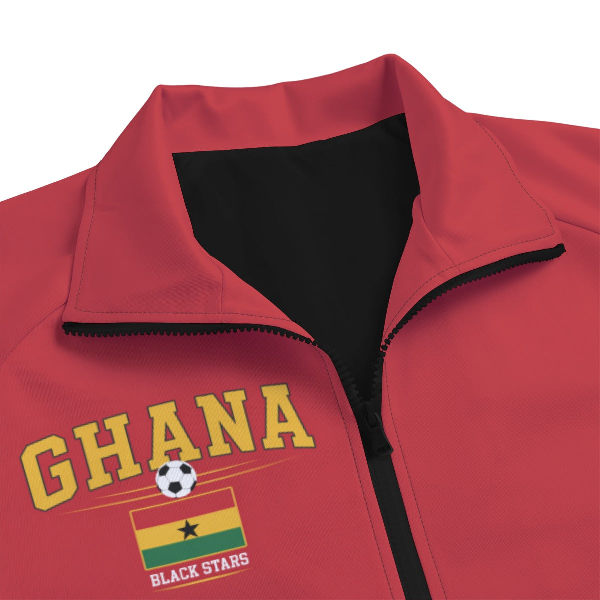 Ghana Jacket Red Green Yellow – Ghana Flag Track Jacket for Men and Women