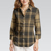 central florida knights tartan plaid black gold women's mid-length sleeve shirt women tartan plaid game day shirt