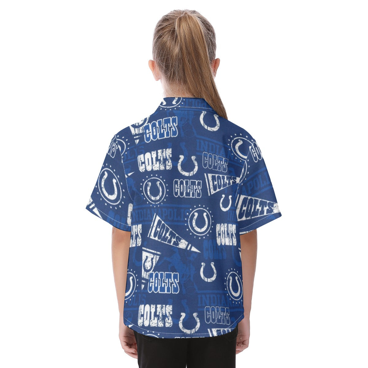 indianapolis-colts-kids-shirt blue white football outfit side view