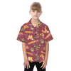 Minnesota Golden Gophers Kid's Hawaiian Vacation Shirt White varsity sports apparel