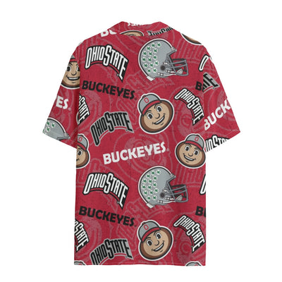 Ohio State Buckeyes Women's Hawaii Shirt | 120GSM White game day varsity apparel