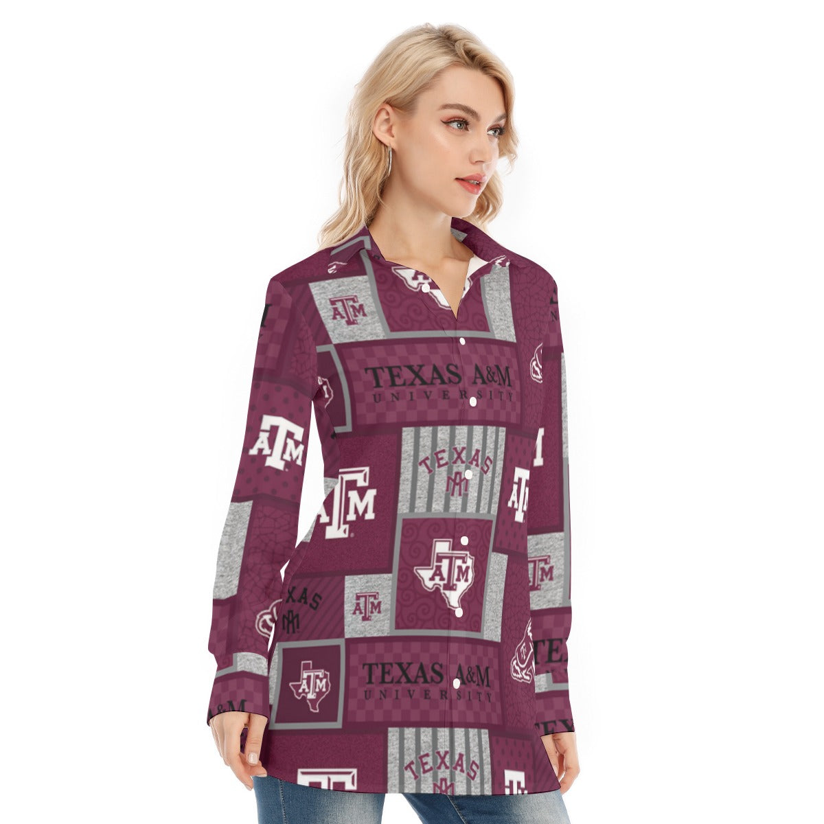 Texas A&M - Aggies Women's Long Shirt - Aggies fan gear varsity sportswear product image 2.0