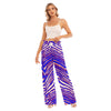 Buffalo Zebra Football Women’s Waist Fungus Edge Wide-Leg Pants – Statement Game Day Streetwear – casual fan outfit, fan gear, image 1.0