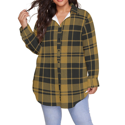 colorado buffaloes tartan plaid black gold  women tartan plaid game day shirt