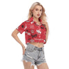 Nebraska Lincoln Cornhuskers Women's Cropped Shirt - Big Ten football apparel varsity sportswear product image 2.0