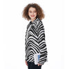White Smoke Las Vegas Football Zebra Women’s Pullover Hoodie – Black and White Game Day Streetwear
