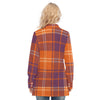 auburn tigers tartan plaid orange navy  women tartan plaid game day shirt