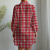 georgia bulldogs tartan plaid oversized button up women shirt women's long sleeve shirt dress women tartan plaid game day fashion