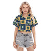 Notre Dame Fighting Irish Women's Cropped Shirt White varsity sports apparel