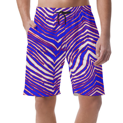 Buffalo Zebra Football Men’s Casual Short Pants – Relaxed Game Day Streetwear – football shirt, football shirt, image 1.0