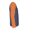 White Smoke Tampa FL Athletics EST 813 Navy and Orange Long Sleeve Shirt Men Varsity Raglan Tee