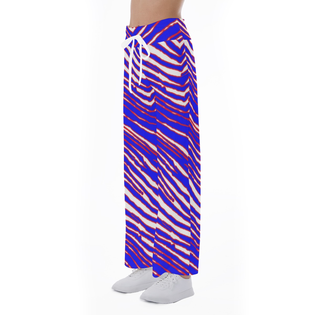 Buffalo Zebra Football Women’s High-Waisted Straight-Leg Trousers – Clean Game Day Streetwear