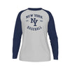New York Long Sleeve Raglan Shirt – Vintage Baseball Varsity College Style Tee – game day outfit, nfl fan apparel, image 1.0