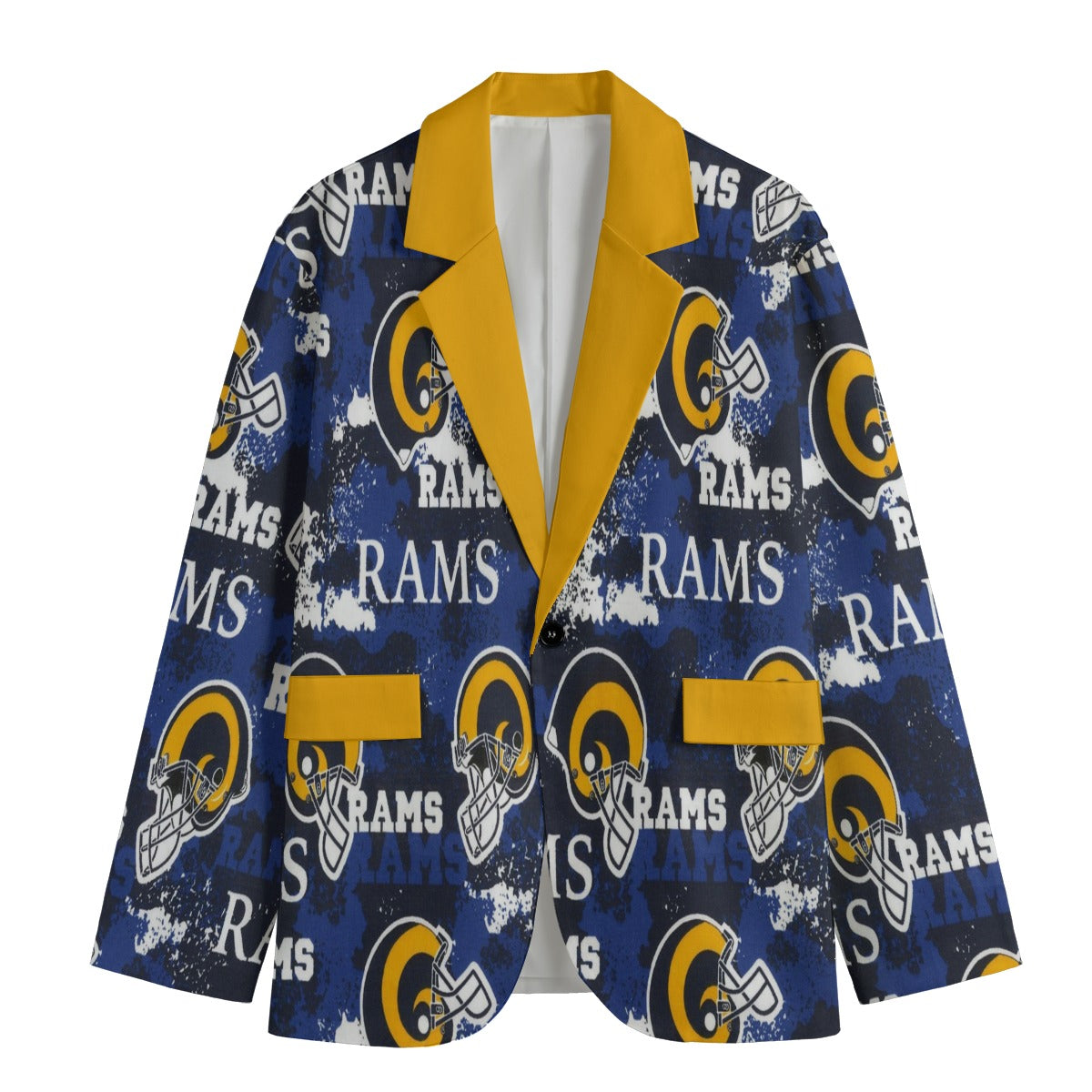 Los Angeles Football Blazer Men Blue Yellow Game Day Jacket Stylish Streetwear streetwear fashion product image 3