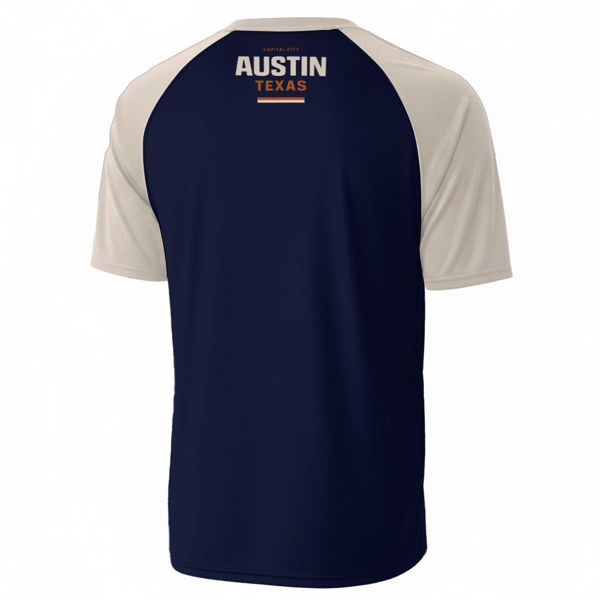 Capital City Austin Texas T-Shirt – Navy and Cream Varsity Streetwear Tee