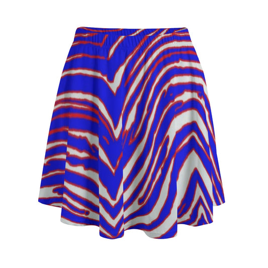 Buffalo football Women's Bazyrey Skirts With pocket – Red Blue White Zebra Game Day Style