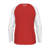 Firebrick Chicago Men in Red Shirt – Red and White Long Sleeve Raglan Game Day Tee