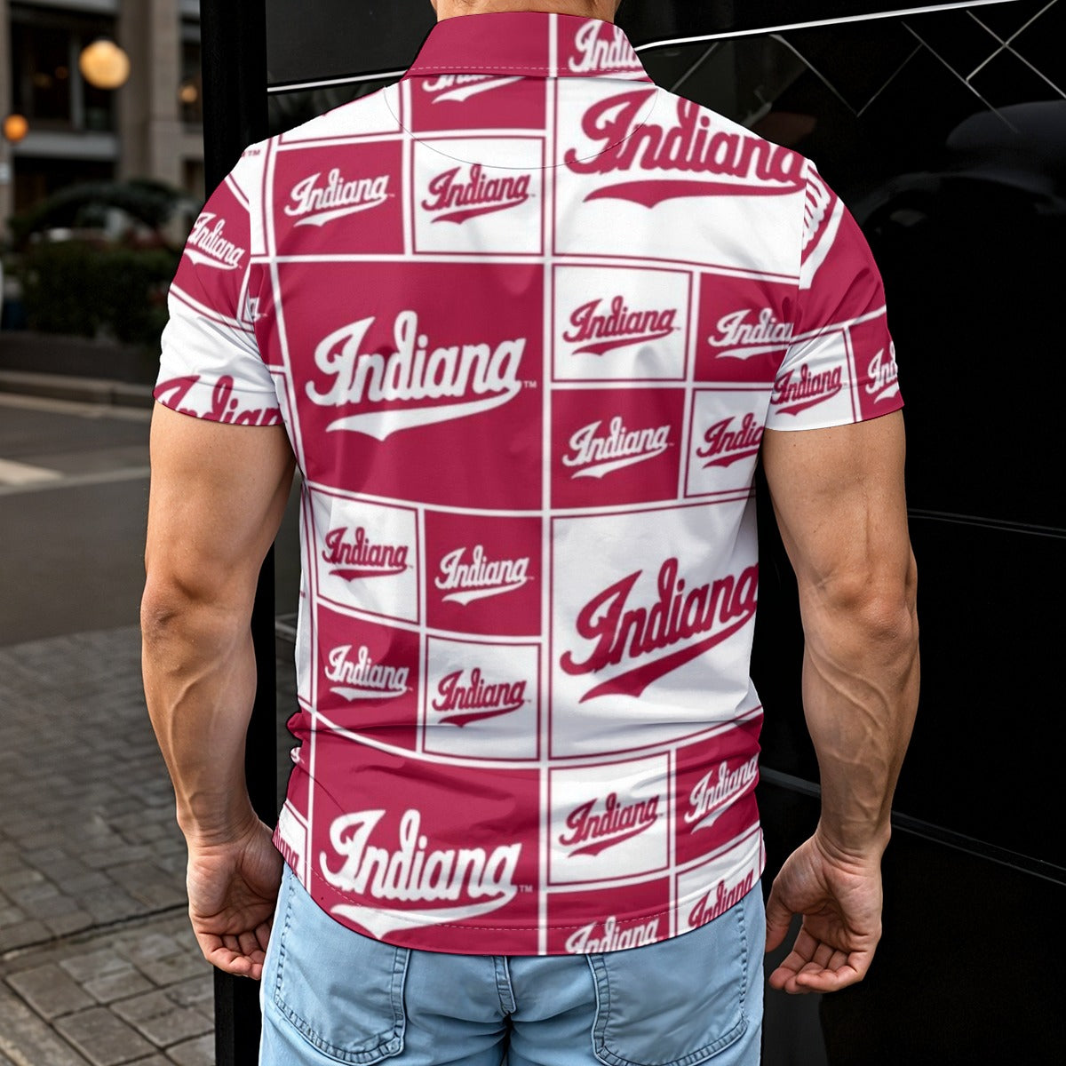 Indiana Hoosiers Men's Polo Shirt streetwear fashion product image 2