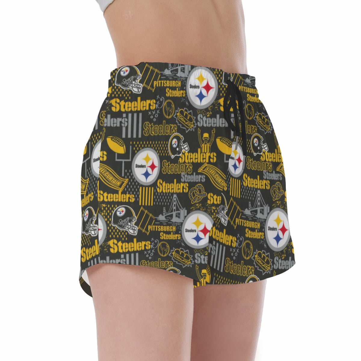 Pittsburgh Steelers Women's Short Pants streetwear fashion product image 2