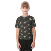 New Orleans Saints Kid's T-shirt black gold football back view streetwear style