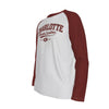 Light Gray Charlotte North Carolina Red White Long Sleeve Shirt – Vintage Varsity Athletic Raglan Tee
