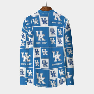 Kentucky Wildcats Stand Collar Shirt With Long Sleeve|110GSM Imitation Flax varsity sportswear product image 2.0