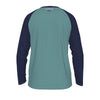 Slate Gray Tampa Florida FL Teal and Navy Long Sleeve Shirt Men Varsity Raglan Tee