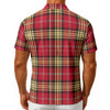 White Smoke San Francisco Football Plaid Men's Hawaiian Shirt With Button Closure