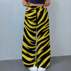 Pittsburgh Football Yellow Black Zebra Women's Casual Pants|230GSM – casual fan outfit, sportswear style, image 1.0