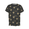 New Orleans Saints Short Sleeve T-Shirt black gold football back view streetwear style