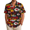 Kansas City Chiefs Men's Hawaiian Shirt|150GSM red gold football outfit image 1.0