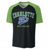 Charlotte NC Black Green Varsity T Shirt – Modern North Carolina Athletic Graphic Tee – lightweight game day shirt, game day outfit, image 1.0