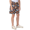 White Smoke Chicago Football Kids Camo Beach Shorts – Navy Orange Youth Summer Shorts