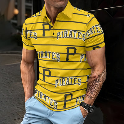 Pittsburgh Pirates Men's Polo Shirt pittsburgh pirates baseball fan apparel game day outfit