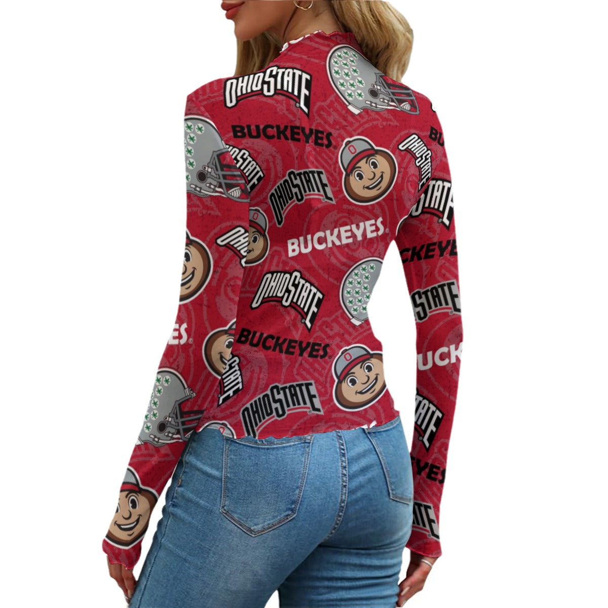 Ohio State - Buckeyes Women's Mesh T-shirt White game day varsity apparel