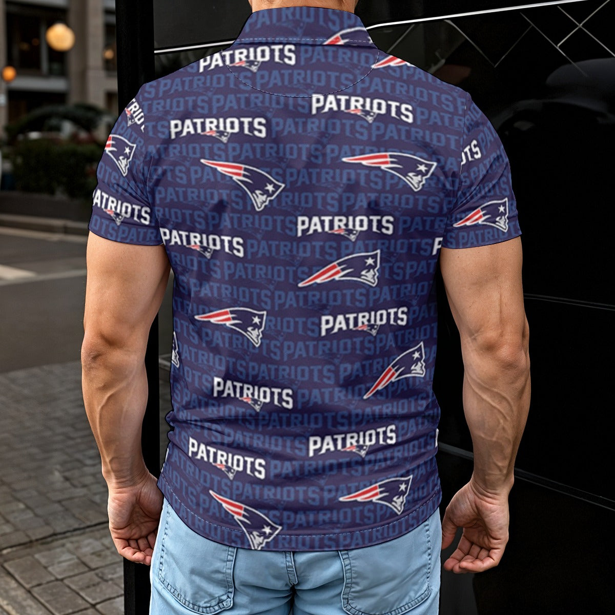 New England Patriots Men's Polo Shirt streetwear fashion product image 2