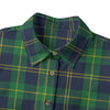 Notre Dame Fighting Irish Green Navy Gold Plaid Womens Shirt 125Gsm Cotton 8 green navy gold plaid women fashion apparel