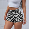 Las Vegas Football Zebra Women’s High-Stretch Shorts – Black and White – casual fan outfit, sportswear style, image 1.0