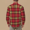 Tan San Francisco Football Plaid Men's Slim Fit Long Sleeve Shirt
