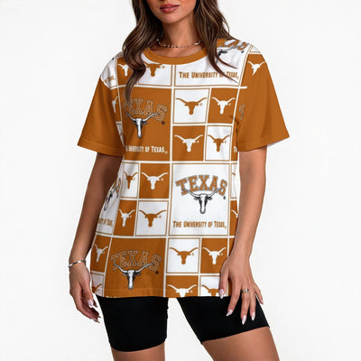 Texas at Austin - Longhorns Women's Loose Fit T-Shirt White varsity sports apparel