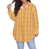 Tennessee Volunteers Orange White Plaid Womens Shirt With Long Sleeveplus Size 1 orange white plaid women fashion apparel
