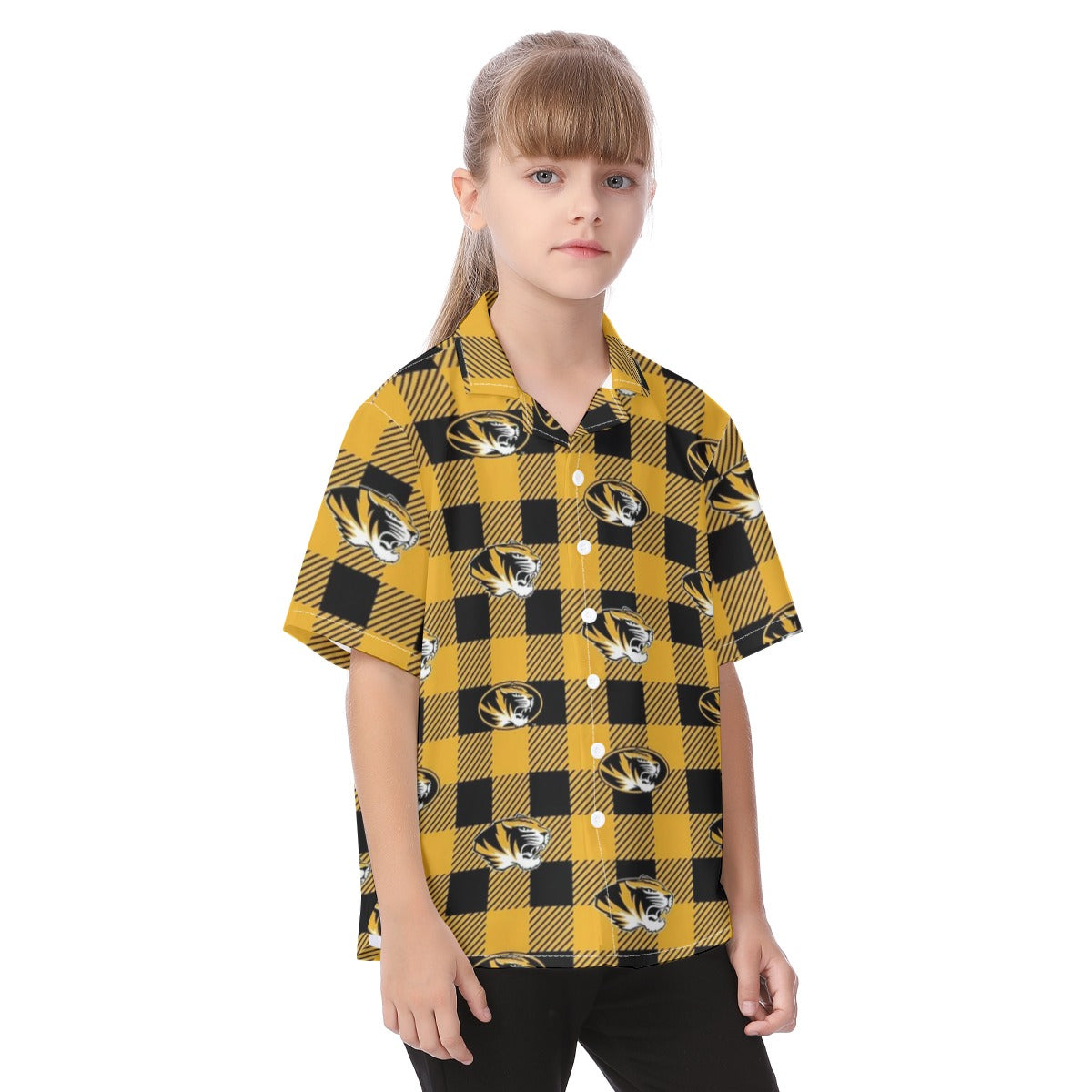 Missouri Tigers Kid's Hawaiian Vacation Shirt streetwear fashion product image 2