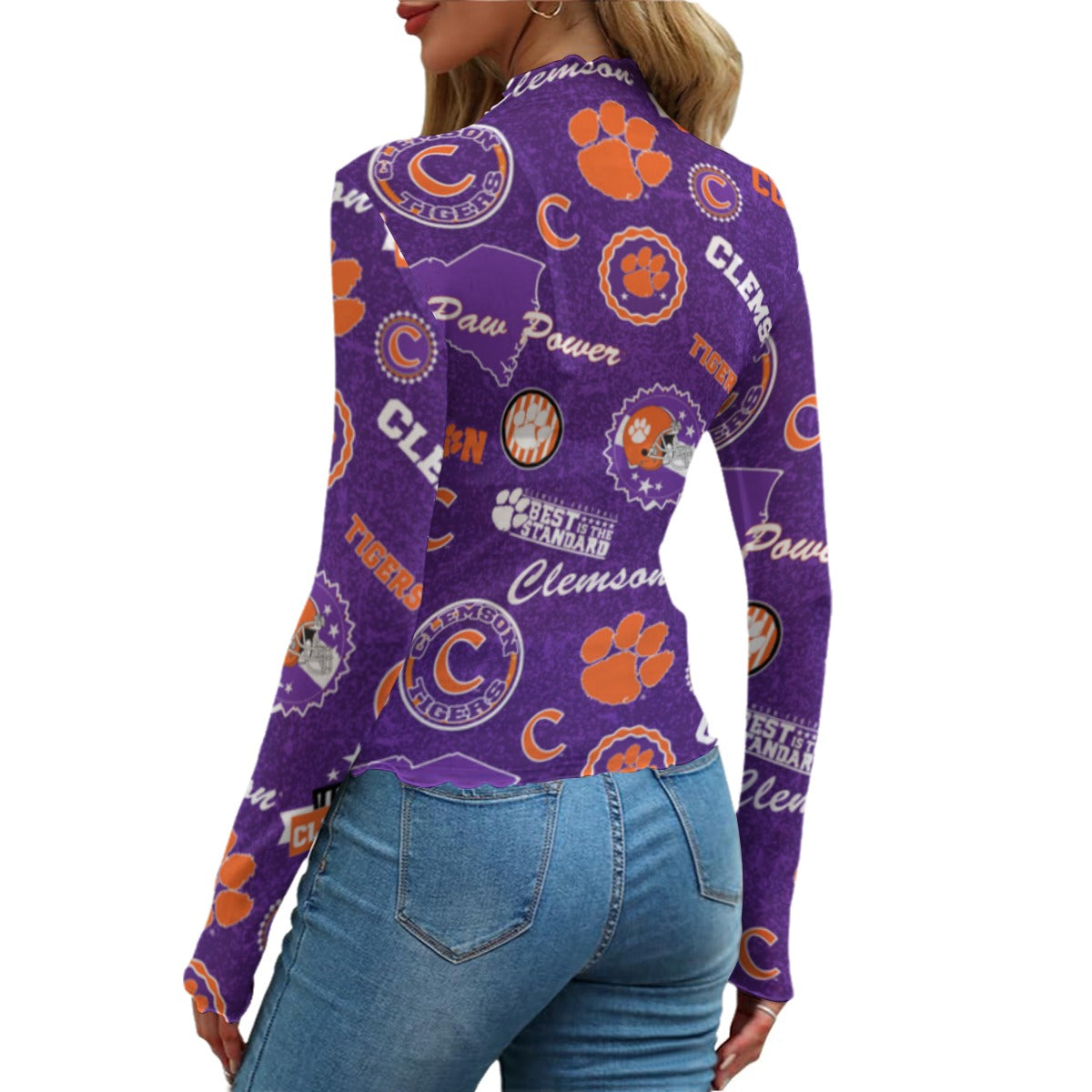 Clemson Tigers Women's Mesh T-shirt - ACC football apparel varsity sportswear product image 2.0