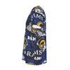 los-angeles-rams-short-sleeve-t-shirt navy orange football outfit front view
