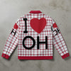 I Love Ohio Plaid Jacket – Trendy Red White Streetwear Game Day Fashion for Women