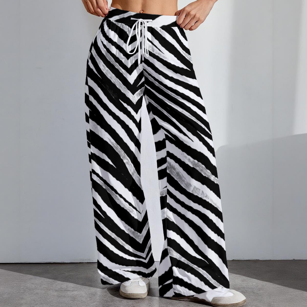 Las Vegas Football Zebra Women’s High-Stretch Casual Pants – Black and White Game Day Streetwear (29 – fan gear, game day outfit, image 1.0